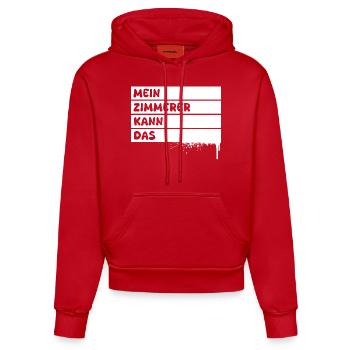 Charpentier - Sweat à capuche bio ajusté fabriqué en UE - rouge - Devant