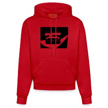 Alfa Car - Organic Fitted Hoodie Made in EU - Rot - Vorne