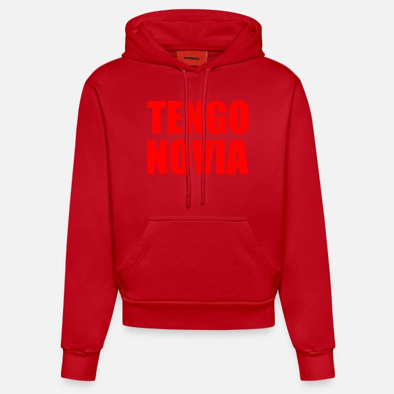 J’ai une copine - Sweat à capuche bio ajusté fabriqué en UE - rouge