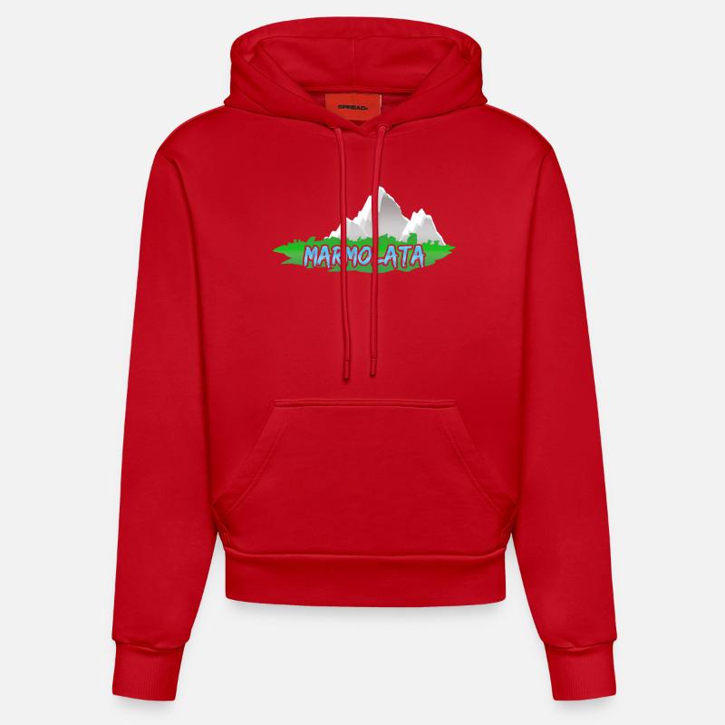 Marmolada comme Marmolada - Sweat à capuche bio ajusté fabriqué en UE - rouge