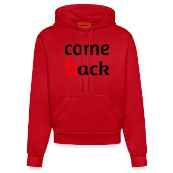 Come back - Organic Fitted Hoodie Made in EU - red - Front