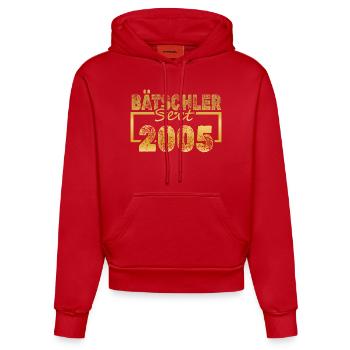 2005 - Organic Fitted Hoodie Made in EU - Rot - Vorne