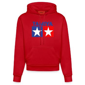Tamiya Logo - Organic Fitted Hoodie Made in EU - Rot - Vorne