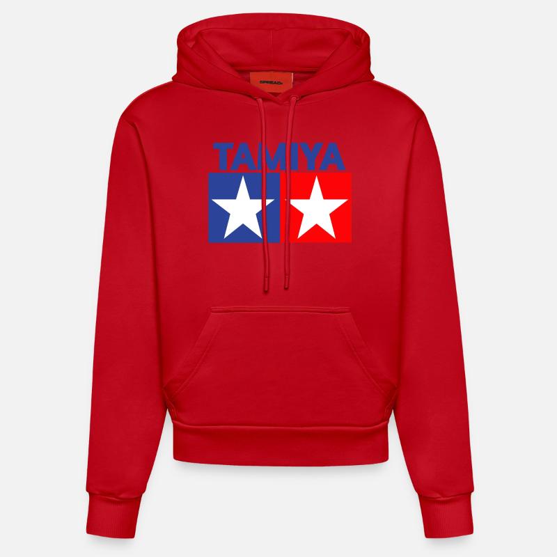 Tamiya Logo - Sweat à capuche bio ajusté fabriqué en UE - rouge