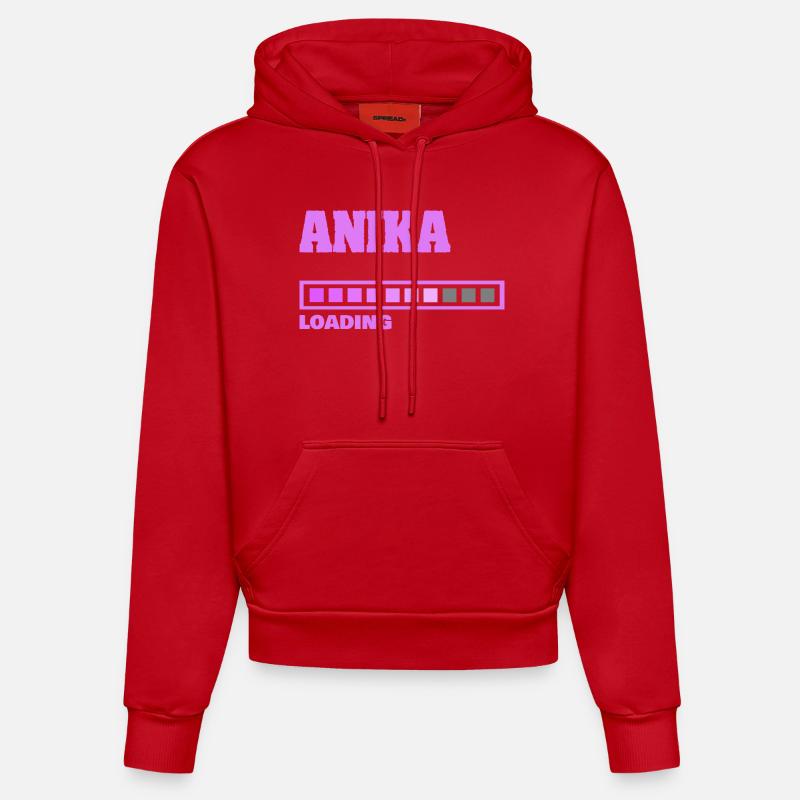 Anika bébé - Sweat à capuche bio ajusté fabriqué en UE - rouge