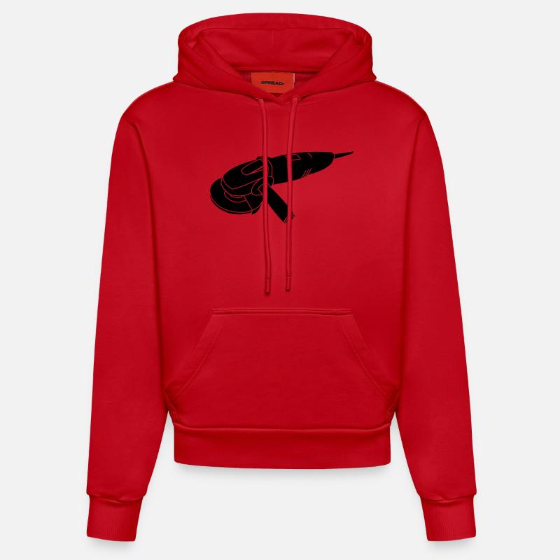 séparant meuleuse - Sweat à capuche bio ajusté fabriqué en UE - rouge