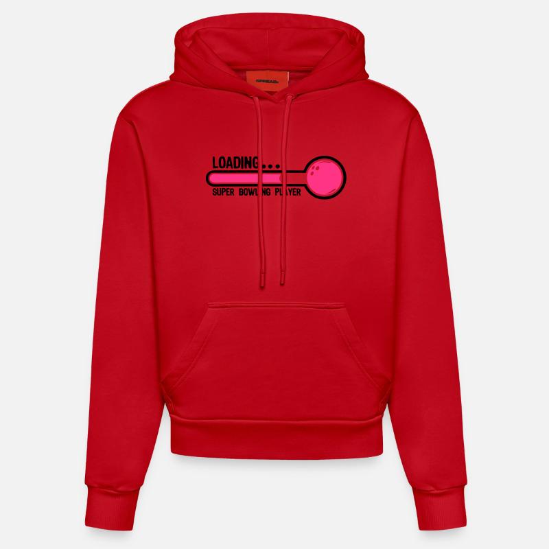 bowling boule loading super player1 - Sweat à capuche bio ajusté fabriqué en UE - rouge
