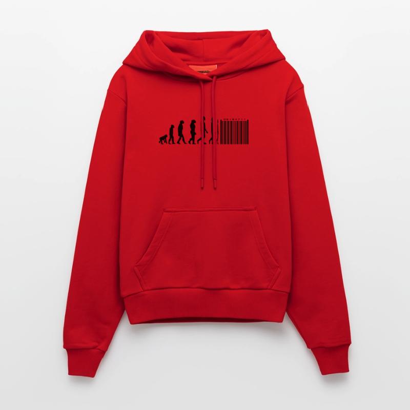 Evolution code à barres Sweat à capuche bio ajusté fabriqué en UE