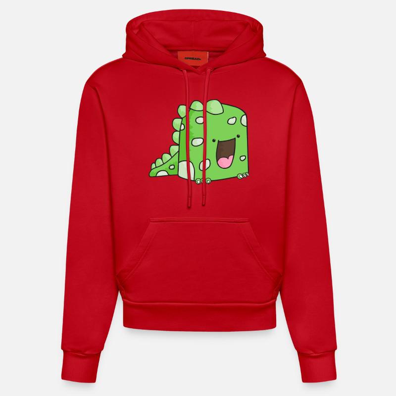Shibby monster 1 - Sweat à capuche bio ajusté fabriqué en UE - rouge