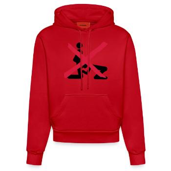 verbotene liebe oralsex icon - Sweat à capuche bio ajusté fabriqué en UE - rouge - Devant