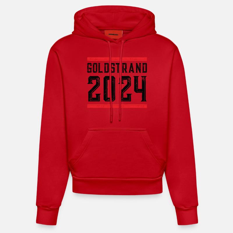 Sables d’or 2024 - Sweat à capuche bio ajusté fabriqué en UE - rouge