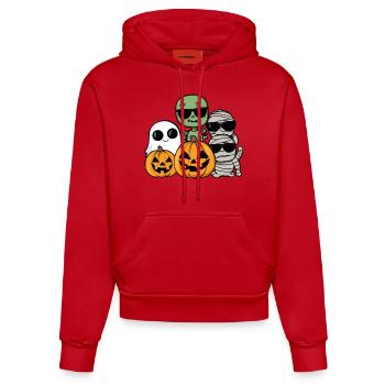 Halloween Party Cool - Organic Fitted Hoodie Made in EU - red - Front