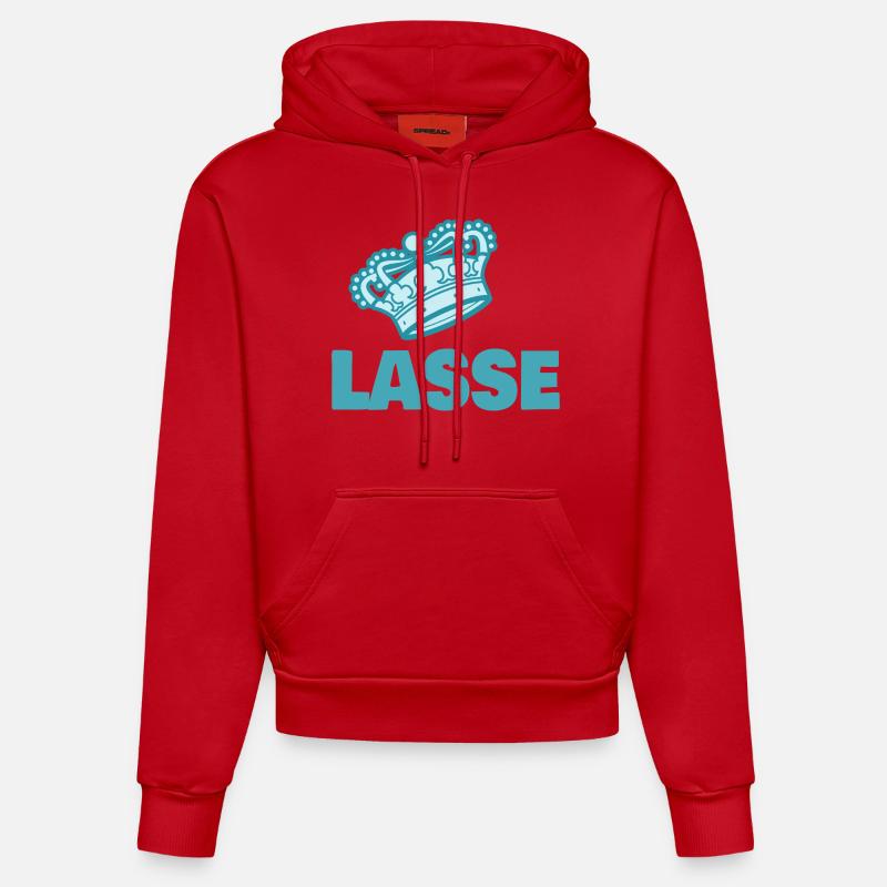 Partir - Sweat à capuche bio ajusté fabriqué en UE - rouge