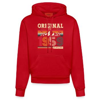 Original May 1959 Vintage 1959 Birthday 1959 - Organic Fitted Hoodie Made in EU - red - Front