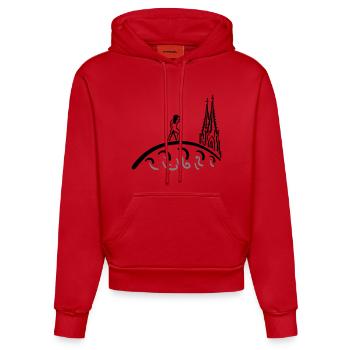 Regensburg Bruckmadl Kids - Organic Fitted Hoodie Made in EU - Rot - Vorne