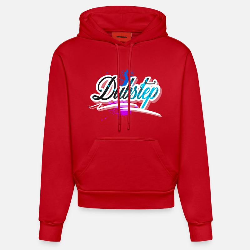 dubstep - Sweat à capuche bio ajusté fabriqué en UE - rouge