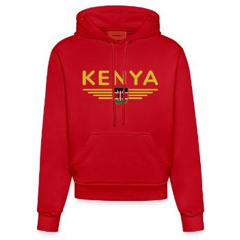 Nairobi Design für Kenia-Liebhaber - Organic Fitted Hoodie Made in EU - Rot - Vorne