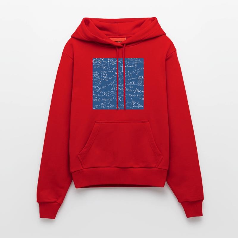 Math Equation Pattern, Quadratic Formula Math Gift Organic Fitted Hoodie Made in EU