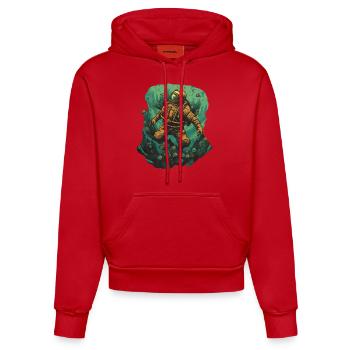 Diver - Organic Fitted Hoodie Made in EU - red - Front