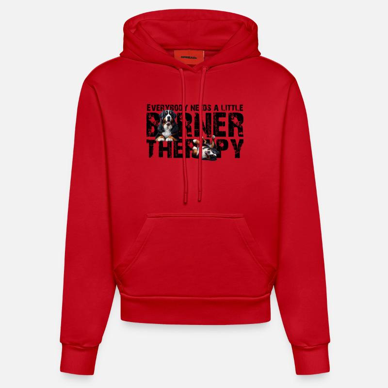 Bouvier bernois - Sweat à capuche bio ajusté fabriqué en UE - rouge