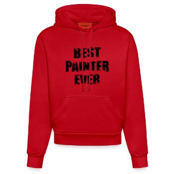 Bester Maler und Lackierer - Organic Fitted Hoodie Made in EU - Rot - Vorne