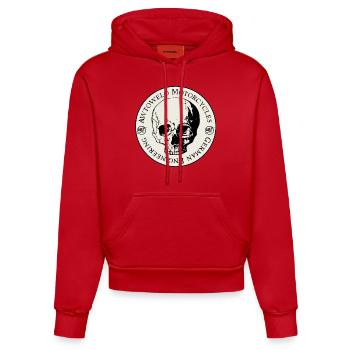 Awtowelo Motorcycles German Engineering - Organic Fitted Hoodie Made in EU - red - Front