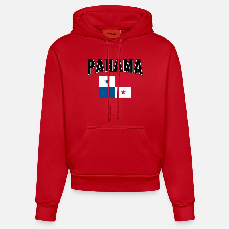Panama - Sweat à capuche bio ajusté fabriqué en UE - rouge