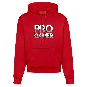 PRO GAMER - Gaming - Organic Fitted Hoodie Made in EU - Rot - Vorne