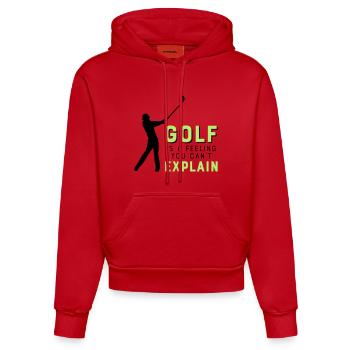 Le golf - Sweat à capuche bio ajusté fabriqué en UE - rouge - Devant