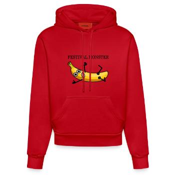 Festival Banane - Organic Fitted Hoodie Made in EU - Rot - Vorne