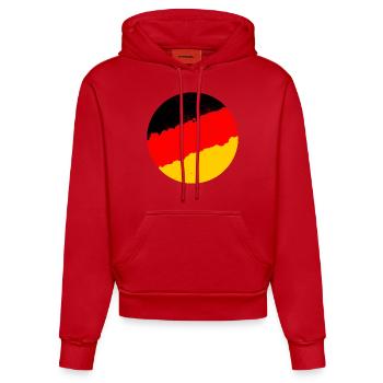 Deutschlandflagge - Organic Fitted Hoodie Made in EU - Rot - Vorne
