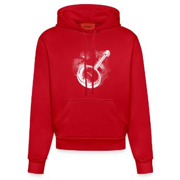Banjo Skizze - Organic Fitted Hoodie Made in EU - Rot - Vorne