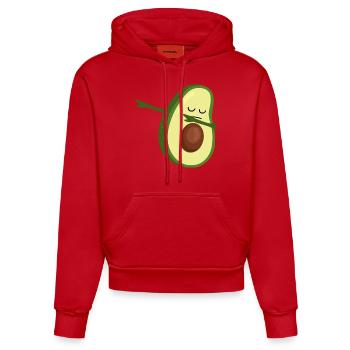 Avocado Dabbing - Dab Dance - Dab Tanz - Geschenk - Organic Fitted Hoodie Made in EU - Rot - Vorne