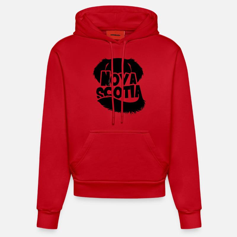 Nova Scotia Silhouette - Sweat à capuche bio ajusté fabriqué en UE - rouge