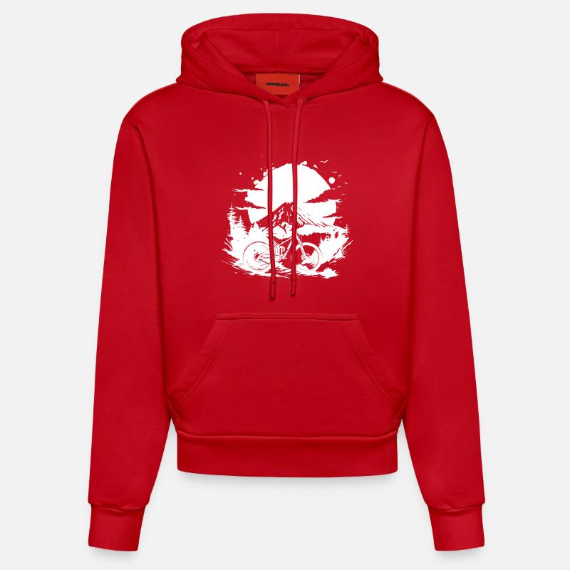 Vtt - Sweat à capuche bio ajusté fabriqué en UE - rouge