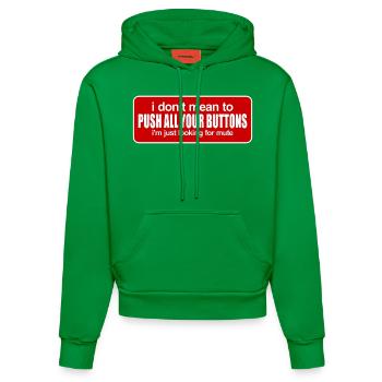 Blague drôle - Sweat à capuche bio ajusté fabriqué en UE - City Green - Devant