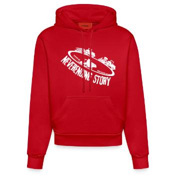 Farming neverending story - Organic Fitted Hoodie Made in EU - red - Front