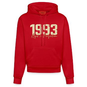 Original 1993 Rétro 1993 Cadeau d’anniversaire 1993 - Sweat à capuche bio ajusté fabriqué en UE - rouge - Devant