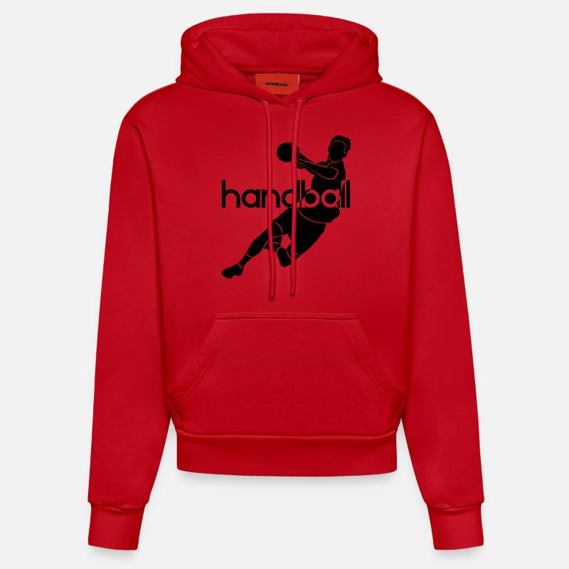 STYL - Sweat à capuche bio ajusté fabriqué en UE - rouge