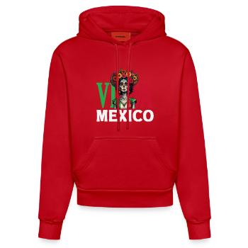 Mexiko Stolz & Heimat Mexikaner Mexico Flagge - Organic Fitted Hoodie Made in EU - Rot - Vorne