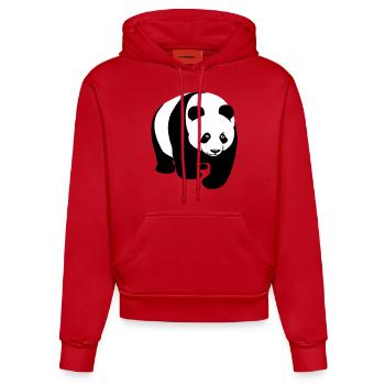 panda géant ours en peluche teddy - Sweat à capuche bio ajusté fabriqué en UE - rouge - Devant