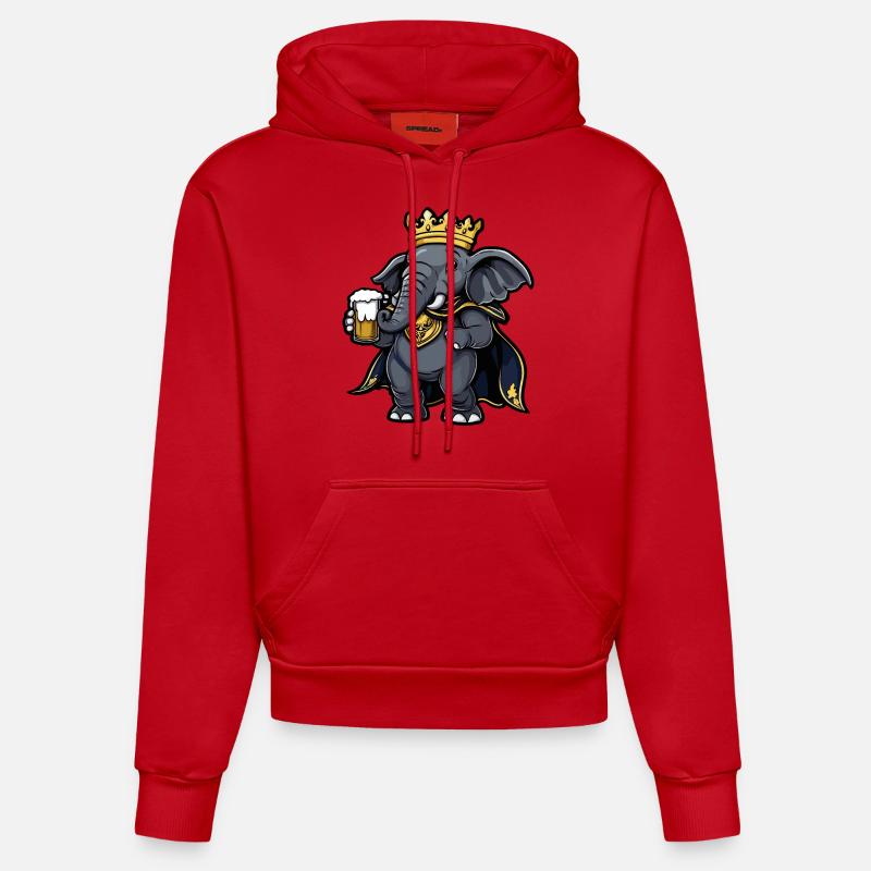 Mammut Bière Funny - Sweat à capuche bio ajusté fabriqué en UE - rouge