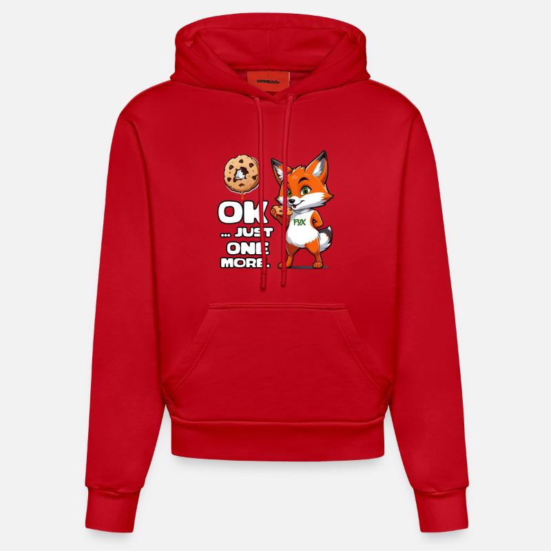 Citation de Foxy Cookie - Sweat à capuche bio ajusté fabriqué en UE - rouge