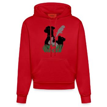 Kleintiere Haustiere - Organic Fitted Hoodie Made in EU - Rot - Vorne