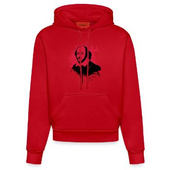 shakespeare-splat2 - Organic Fitted Hoodie Made in EU - Rot - Vorne