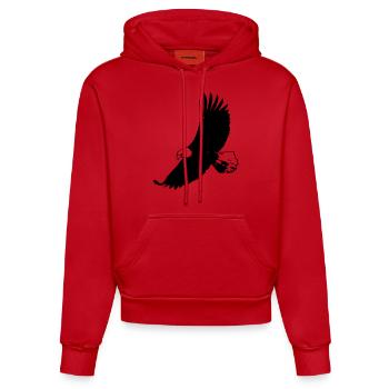 eagle - Sweat à capuche bio ajusté fabriqué en UE - rouge - Devant