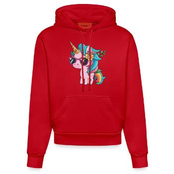 unicorn - Organic Fitted Hoodie Made in EU - Rot - Vorne