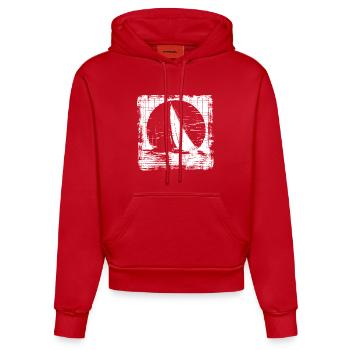 Segeln - Organic Fitted Hoodie Made in EU - Rot - Vorne