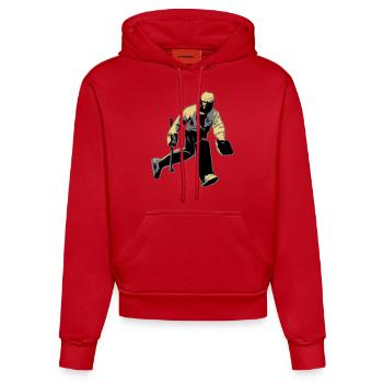 goalkeeper - Organic Fitted Hoodie Made in EU - red - Front