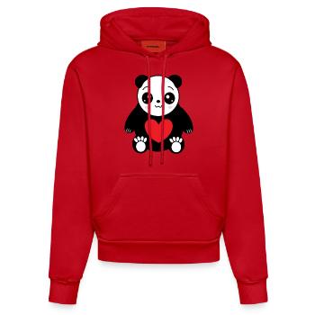 Valentine's Day Gift Valentine's Day - Organic Fitted Hoodie Made in EU - red - Front